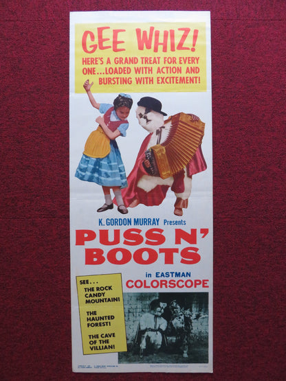 PUSS N' BOOTS US INSERT (14"x 36") POSTER K. GORDON MURRAY 1963