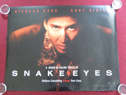 SNAKE EYES UK QUAD (30"x 40") ROLLED POSTER NICOLAS CAGE GARY SINISE 1998