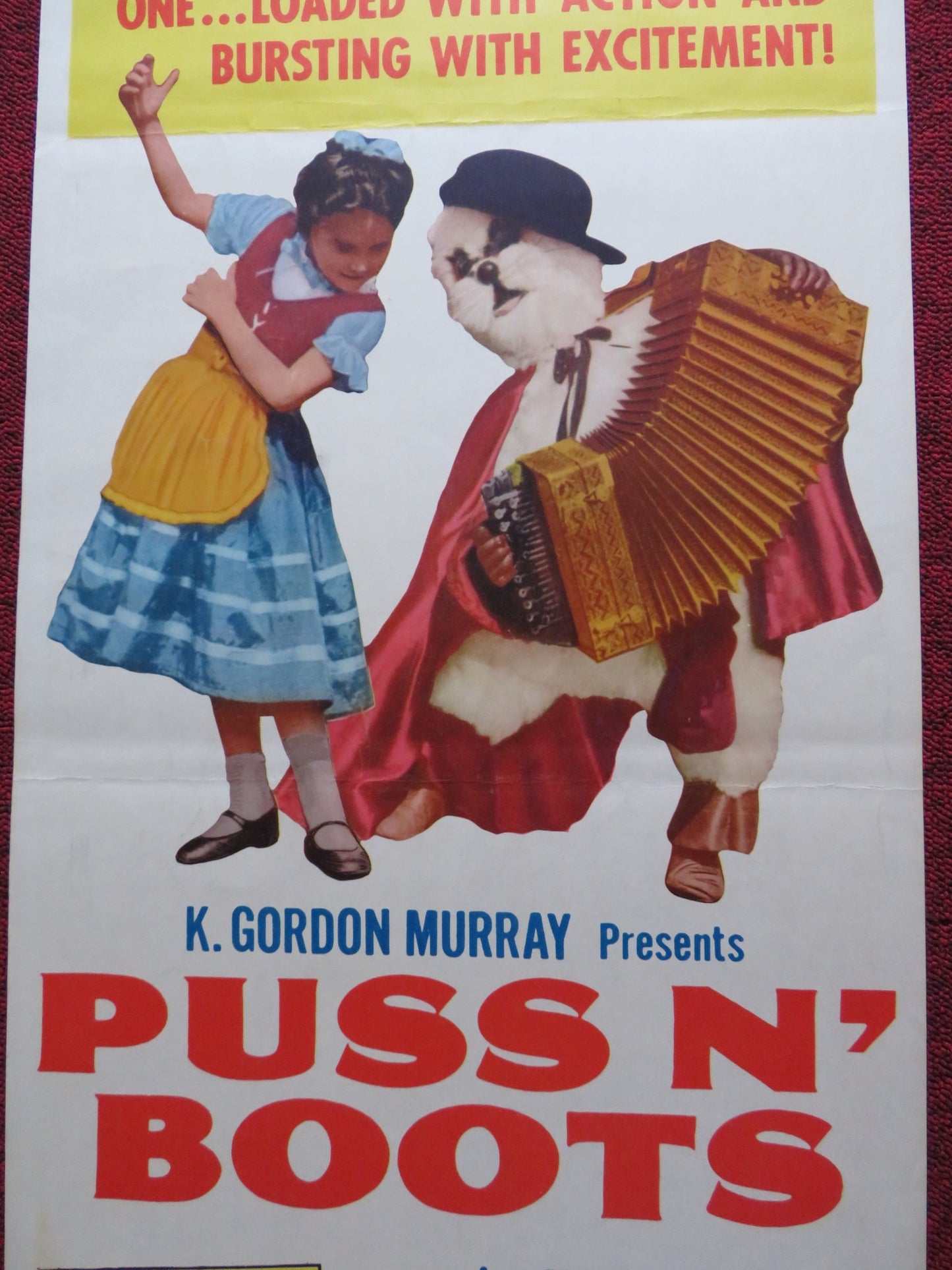 PUSS N' BOOTS US INSERT (14"x 36") POSTER K. GORDON MURRAY 1963