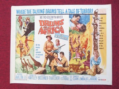 DRUMS OF AFRICA US HALF SHEET (22"x 28") POSTER FRANKIE AVALON HARTLEY 1963