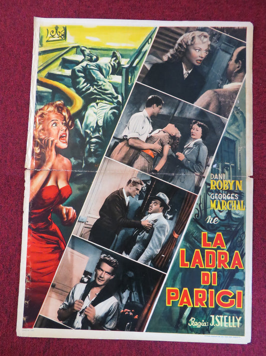 THE UNEXPECTED VOYAGER ITALIAN FOTOBUSTA POSTER DANI ROBYN GEORGES MARCHAL 1950