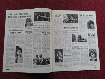 FLAP US PRESSBOOK UNCUT AND SUPPLEMENT ANTHONY QUINN CLAUDE AKINS  1970