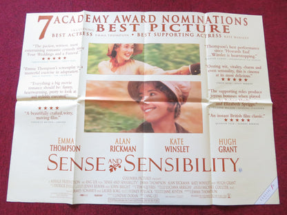 SENSE AND SENSIBILITY QUAD POSTER FOLDED EMMA THOMPSON ALAN RICKMAN 1995