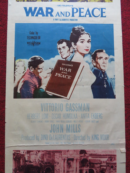 WAR AND PEACE US INSERT (14"x 36") POSTER AUDREY HEPBURN HENRY FONDA 1956