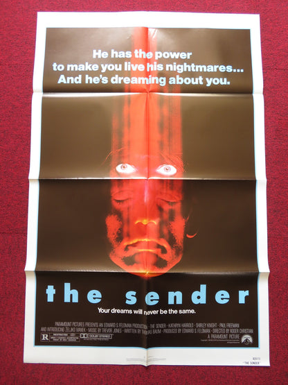 THE SENDER FOLDED US ONE SHEET POSTER KATHRYN HARROLD SHIRLEY KNIGHT 1982