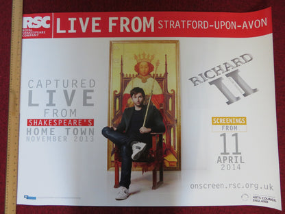 ROYAL SHAKESPEARE COMPANY: RICHARD II UK QUAD (30"x 40") ROLLED POSTER 2014