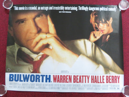 BULWORTH UK QUAD (30"x 40") ROLLED POSTER WARREN BEATTY HALLE BERRY 1998