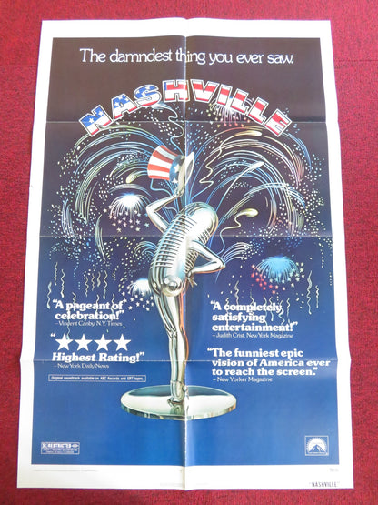 NASHVILLE FOLDED US ONE SHEET POSTER DAVID ARKIN BARBARA BAXLEY 1975