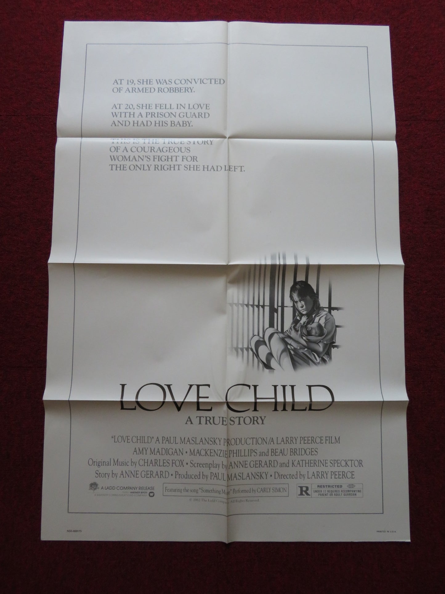 LOVE CHILD FOLDED US ONE SHEET POSTER AMY MADIGAN BEAU BRIDGES 1982