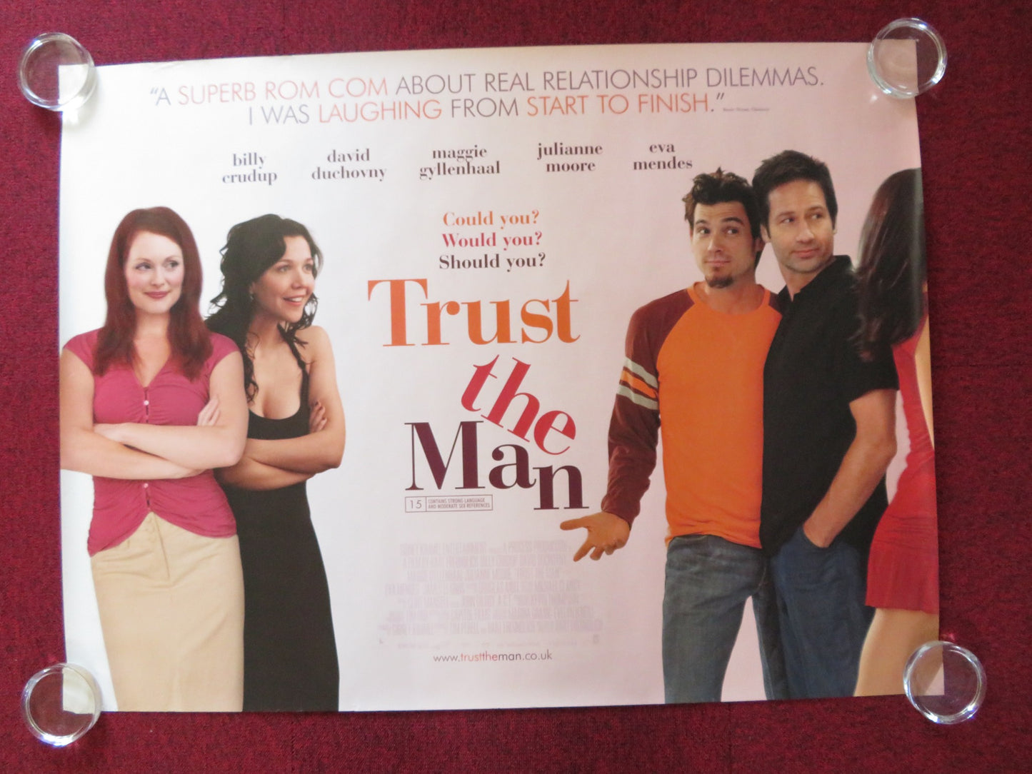 TRUST THE MAN UK QUAD (30"x 40") ROLLED POSTER DAVID DUCHOVNY J. MOORE 2005