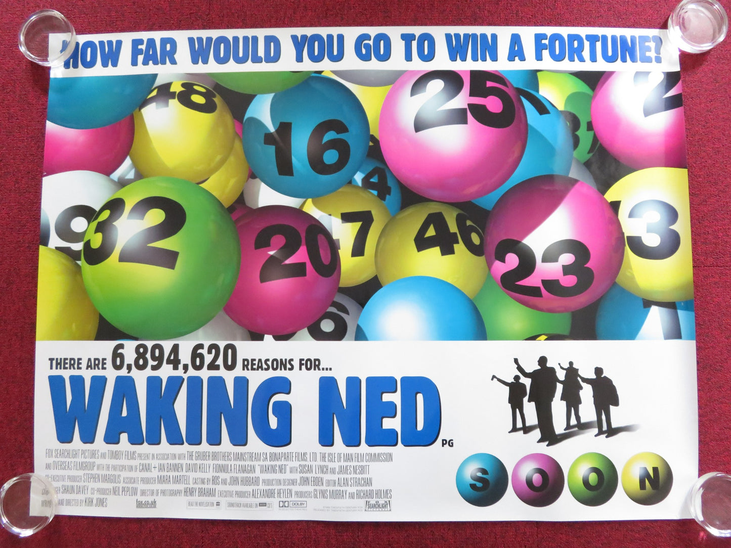 WAKING NED UK QUAD (30"x 40") ROLLED POSTER IAN BANNEN DAVID KELLY 1998