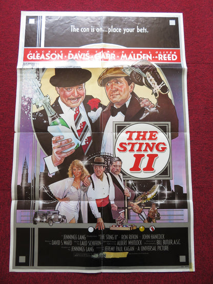 THE STING II FOLDED US ONE SHEET POSTER JACKIE GLEASON MAC DAVIS 1983