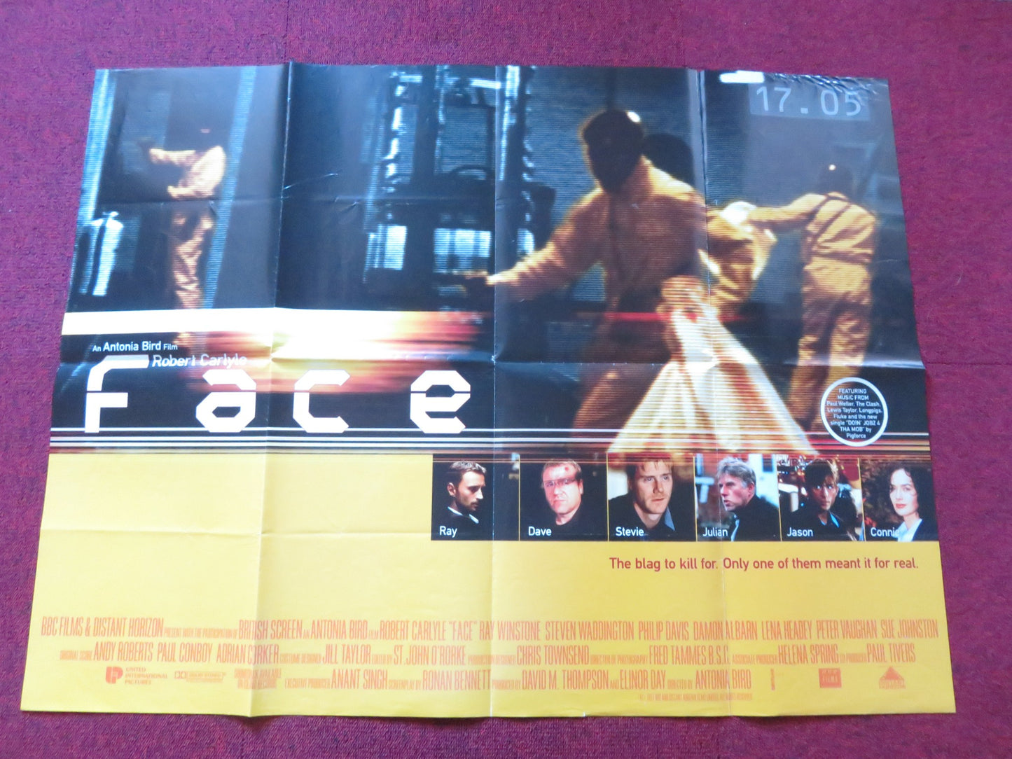 FACE QUAD POSTER FOLDED ROBERT CARLYLE RAY WINSTONE 1997