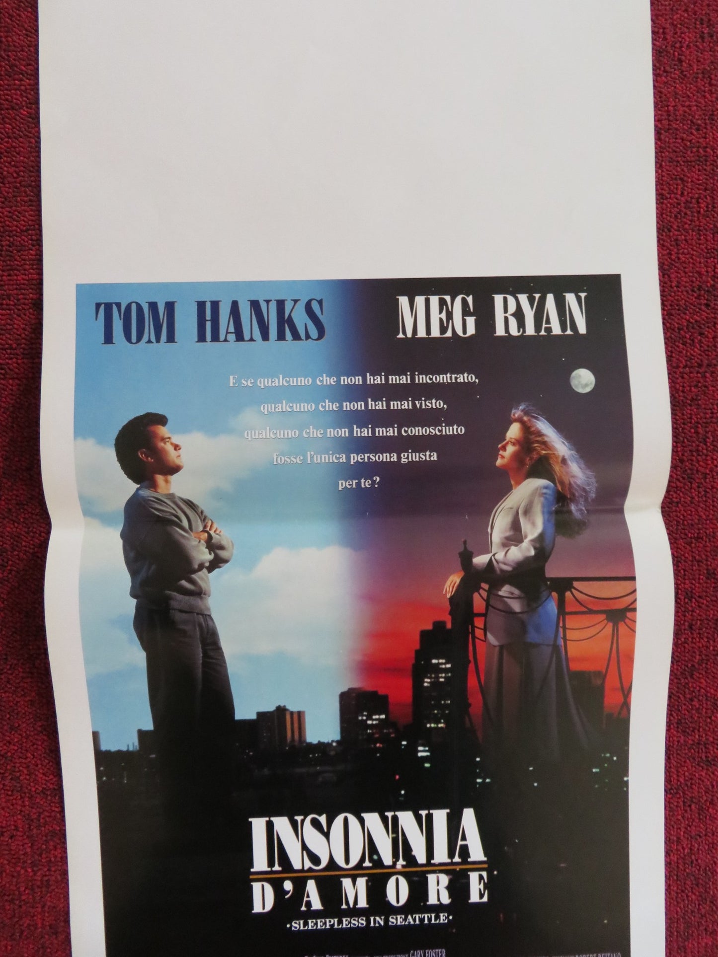 SLEEPLESS IN SEATTLE ITALIAN LOCANDINA POSTER TOM HANKS MEG RYAN 1993