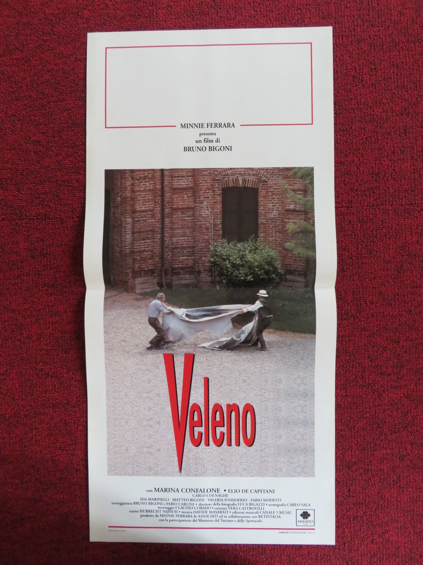 VELENO ITALIAN LOCANDINA POSTER MARINA CONFALONE ELIO DE CAPITANI 1994