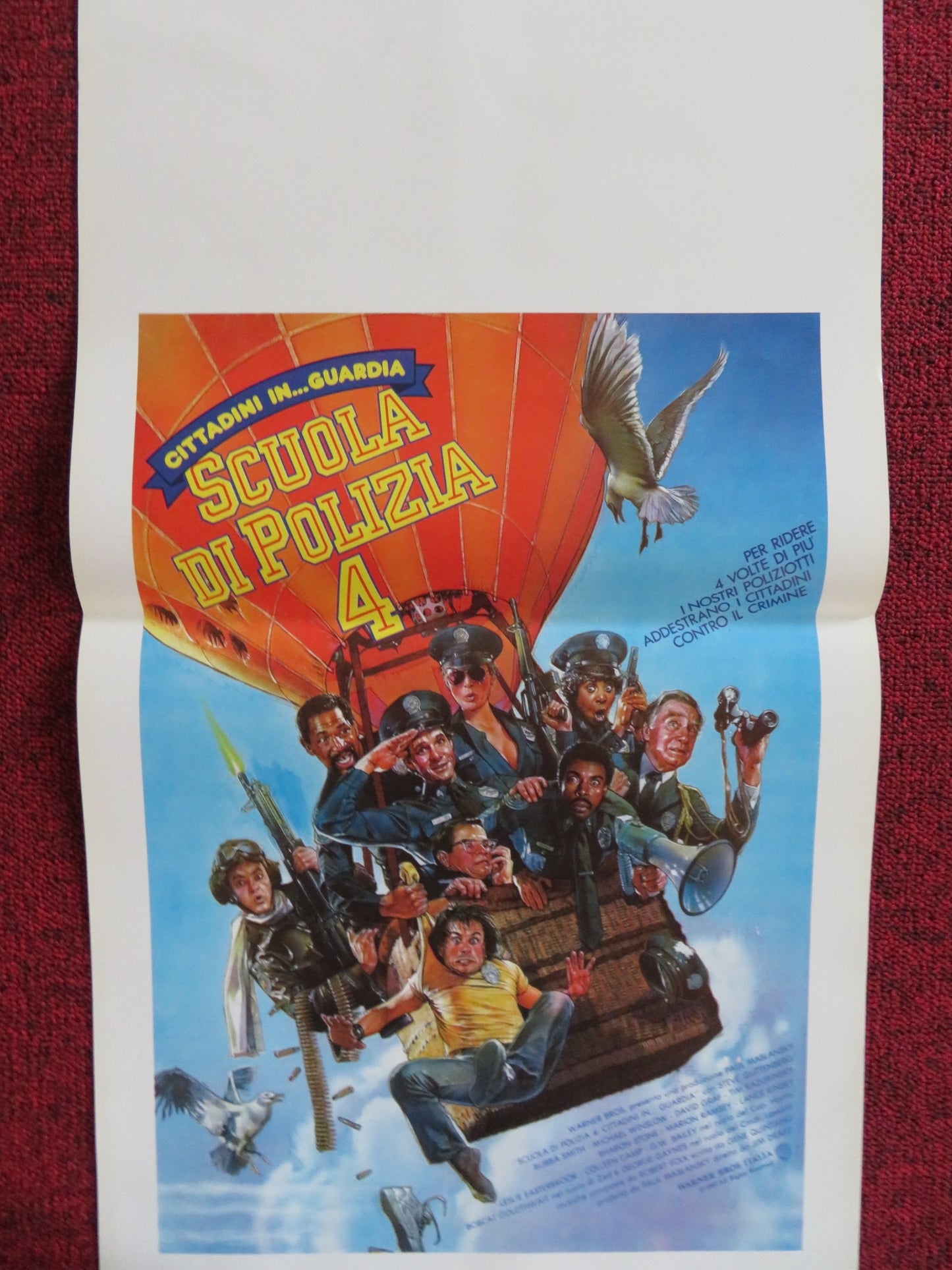 POLICE ACADEMY 4: CITIZENS ON PATROL ITALIAN LOCANDINA POSTER S. GUTTENBERG 1987