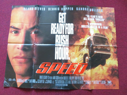 SPEED QUAD POSTER FOLDED KEANU REEVES SANDRA BULLOCK 1994