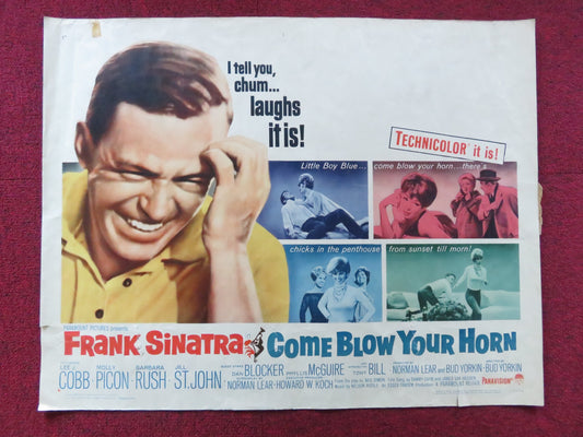 COME BLOW YOUR HORN HALF SHEET (22"x 28") POSTER SHIRLEY FRANK SINATRA 1963