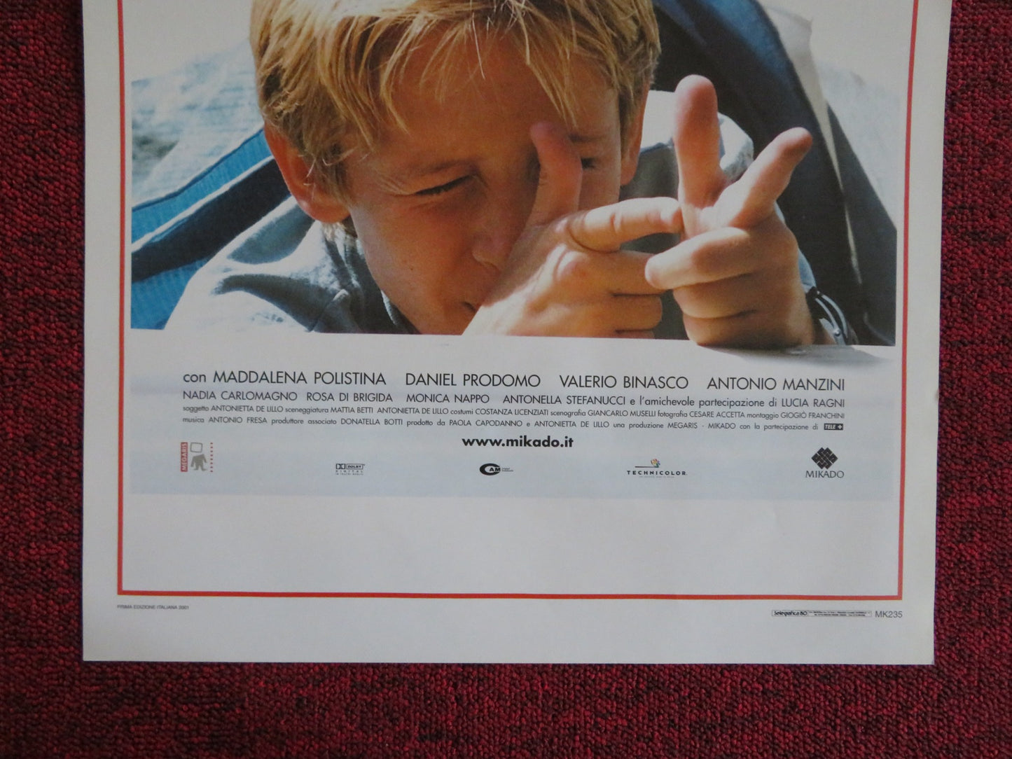 NON E GIUSTO ITALIAN LOCANDINA POSTER MADDALENA POLISTINA DANIEL PRODOMO 2001