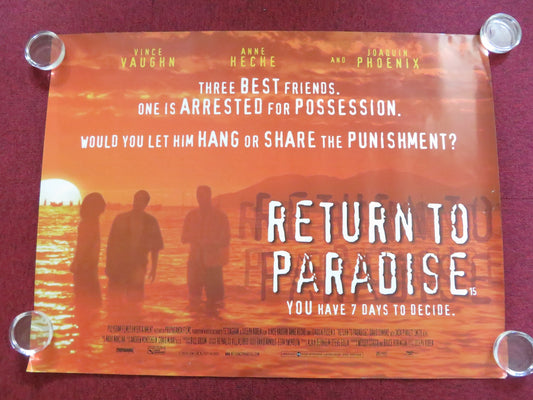 RETURN TO PARADISE UK QUAD (30"x40") ROLLED POSTER VINCE VAUGHN JOAQUIN PHOENIX