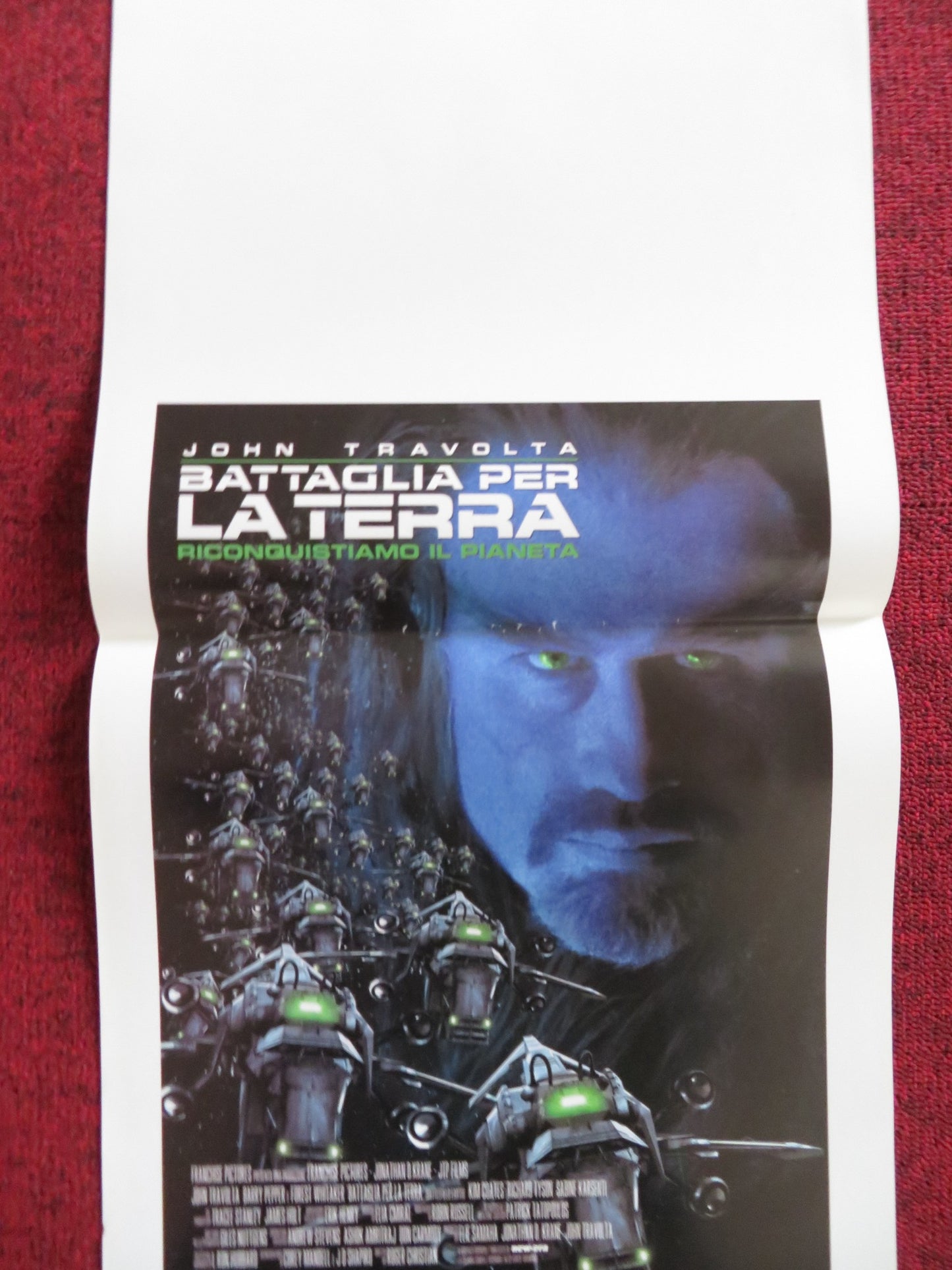 BATTLEFIELD EARTH ITALIAN LOCANDINA POSTER JOHN TRAVOLTA BARRY PEPPER 2000