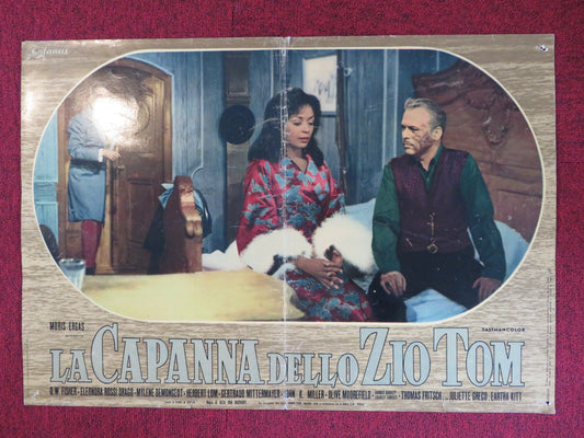 UNCLE TOM'S CABIN - E ITALIAN FOTOBUSTA POSTER JOHN KITZMILLER HERBERT LOM 1965