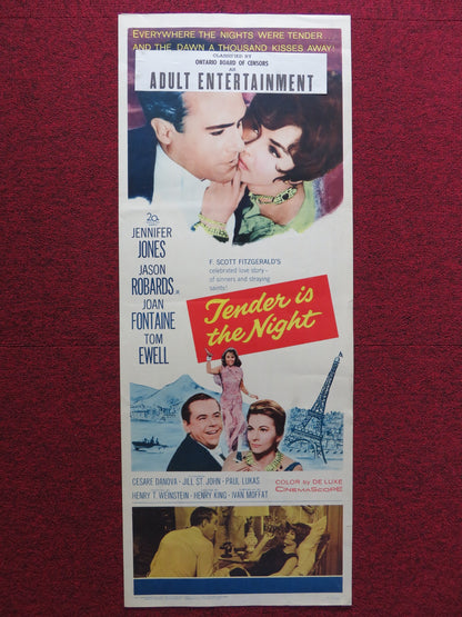 TENDER IS NIGHT US INSERT (14"x 36") POSTER JENNIFER JONES J. ROBARDS, JR. 1961