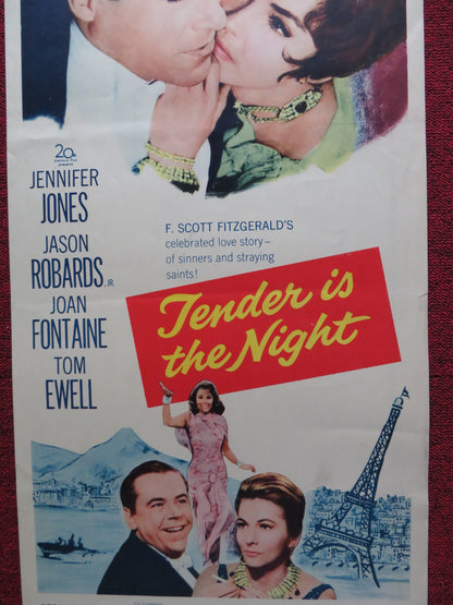 TENDER IS NIGHT US INSERT (14"x 36") POSTER JENNIFER JONES J. ROBARDS, JR. 1961