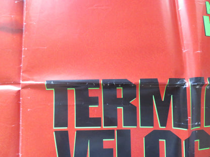 TERMINAL VELOCITY UK QUAD POSTER FOLDED CHARLIE SHEEN NASTASSJA KINSKI 1994