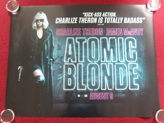 ATOMIC BLONDE UK QUAD (30"x 40") ROLLED POSTER CHARLIZE THERON JAMES MCAVOY 2017