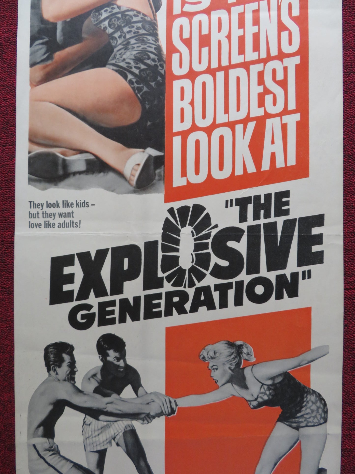 THE EXPLOSIVE GENERATION US INSERT (14"x 36") POSTER WILLIAM SHATNER 1961