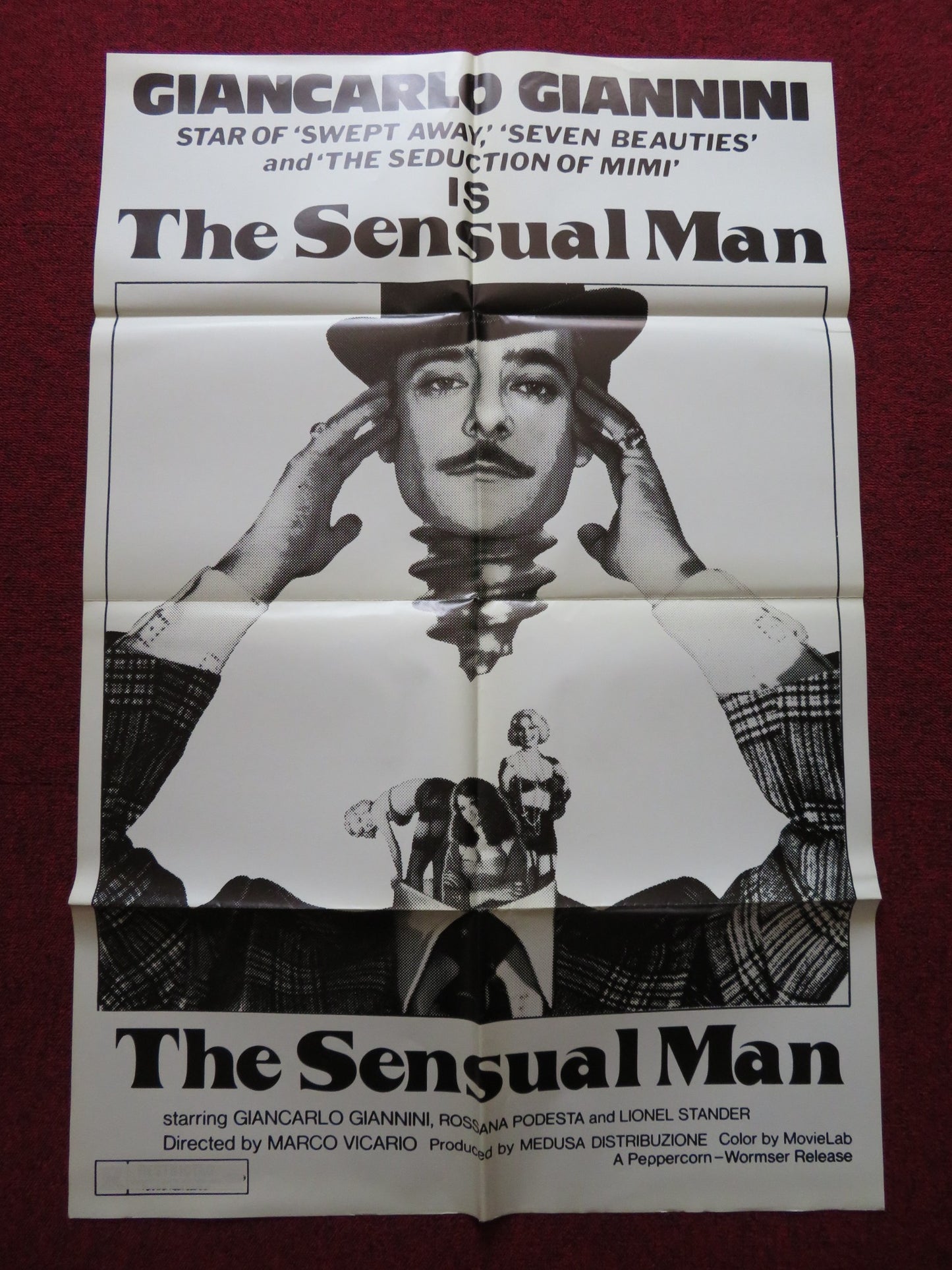 THE SENSUAL MAN FOLDED US ONE SHEET POSTER GIANCARLO GIANNINI 1978