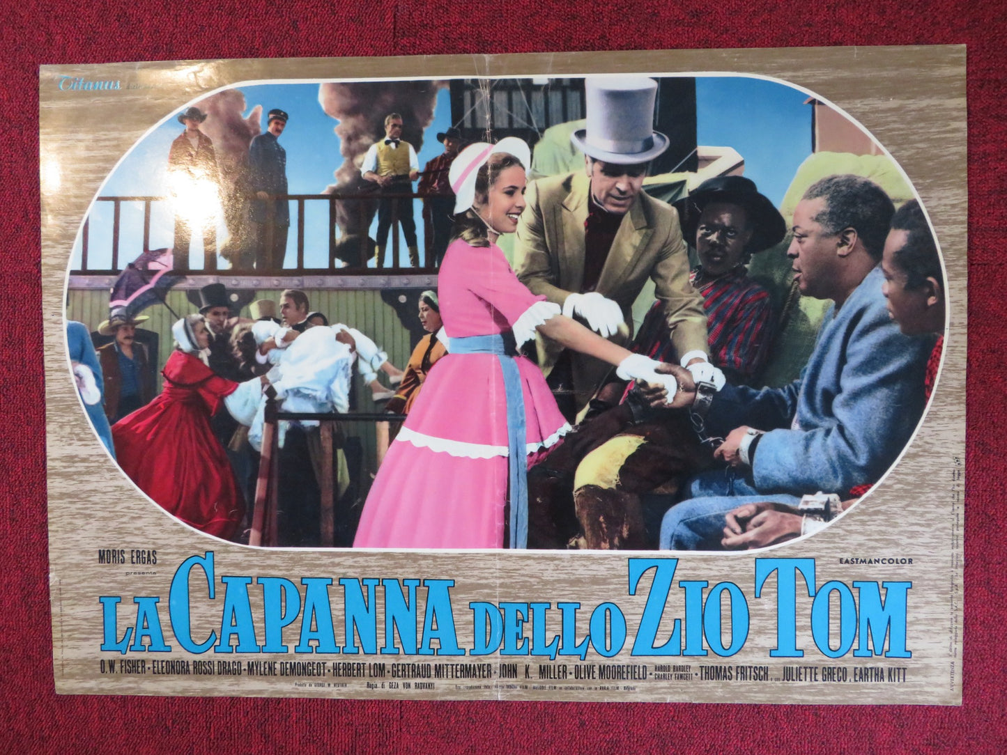 UNCLE TOM'S CABIN - H ITALIAN FOTOBUSTA POSTER JOHN KITZMILLER HERBERT LOM 1965