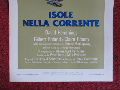 ISLANDS IN THE STREAM ITALIAN LOCANDINA POSTER GEORGE C. SCOTT D. HEMMINGS 1977