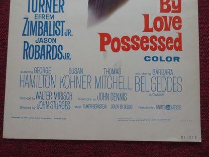 BY LOVE POSSESSED US INSERT (14"x 36") POSTER LANA TURNER E. ZIMBALSIT JR. 1961