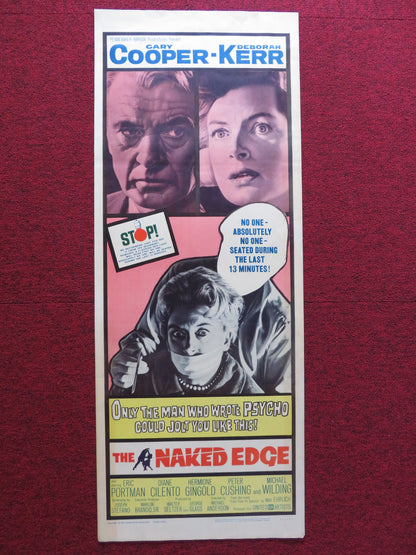 THE NAKED EDGE US INSERT (14"x 36") POSTER GARY COOPER DEBORAH KERR 1961