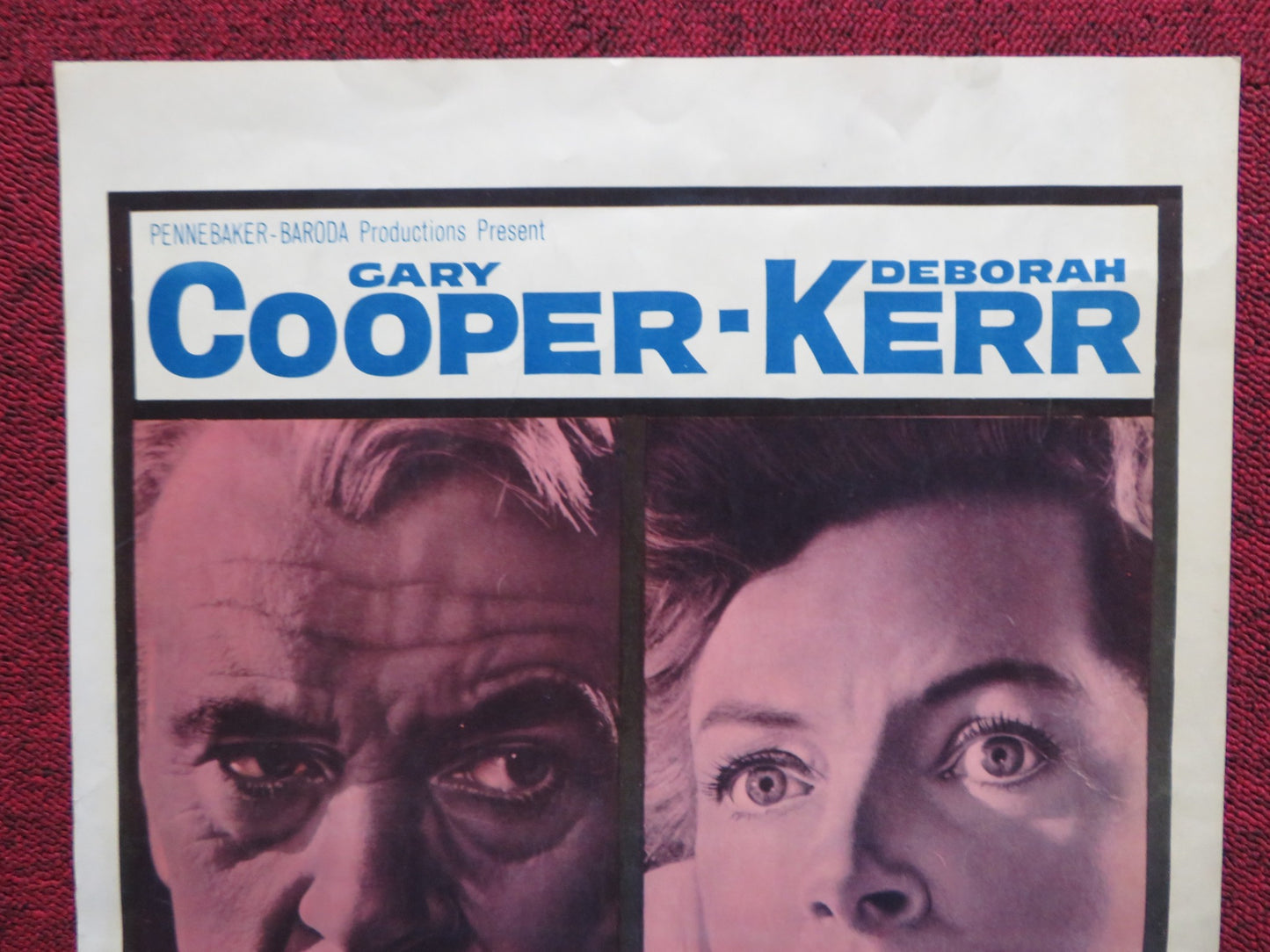 THE NAKED EDGE US INSERT (14"x 36") POSTER GARY COOPER DEBORAH KERR 1961