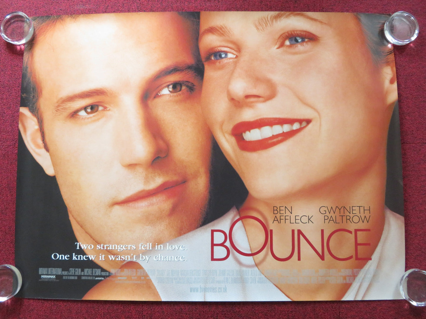 BOUNCE UK QUAD (30"x40") ROLLED POSTER BEN AFFLECK GWYNETH PALTROW 2000