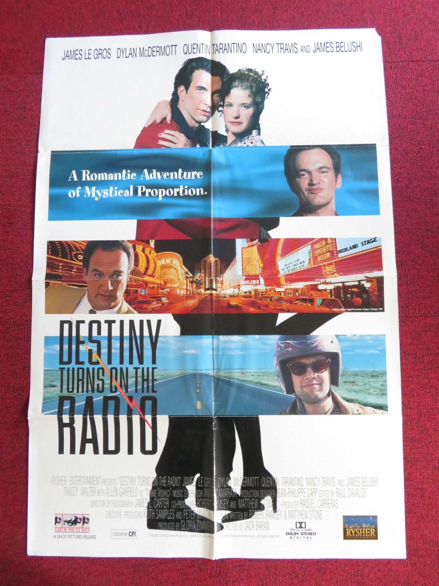 DESTINY TURNS ON THE RADIO FOLDED US ONE SHEET POSTER QUENTIN TARANTINO 1995