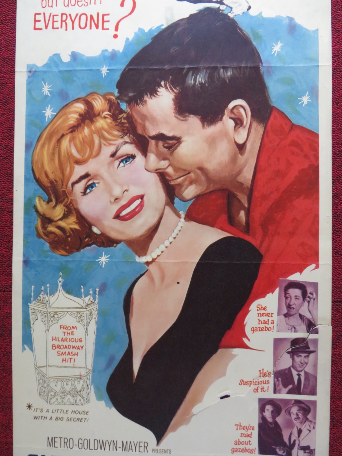 THE GAZEBO US INSERT (14"x 36") POSTER GLENN FORD DEBBIE REYNOLDS 1960