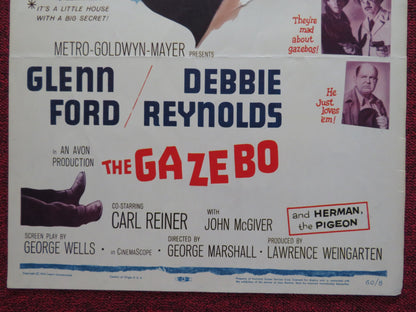 THE GAZEBO US INSERT (14"x 36") POSTER GLENN FORD DEBBIE REYNOLDS 1960