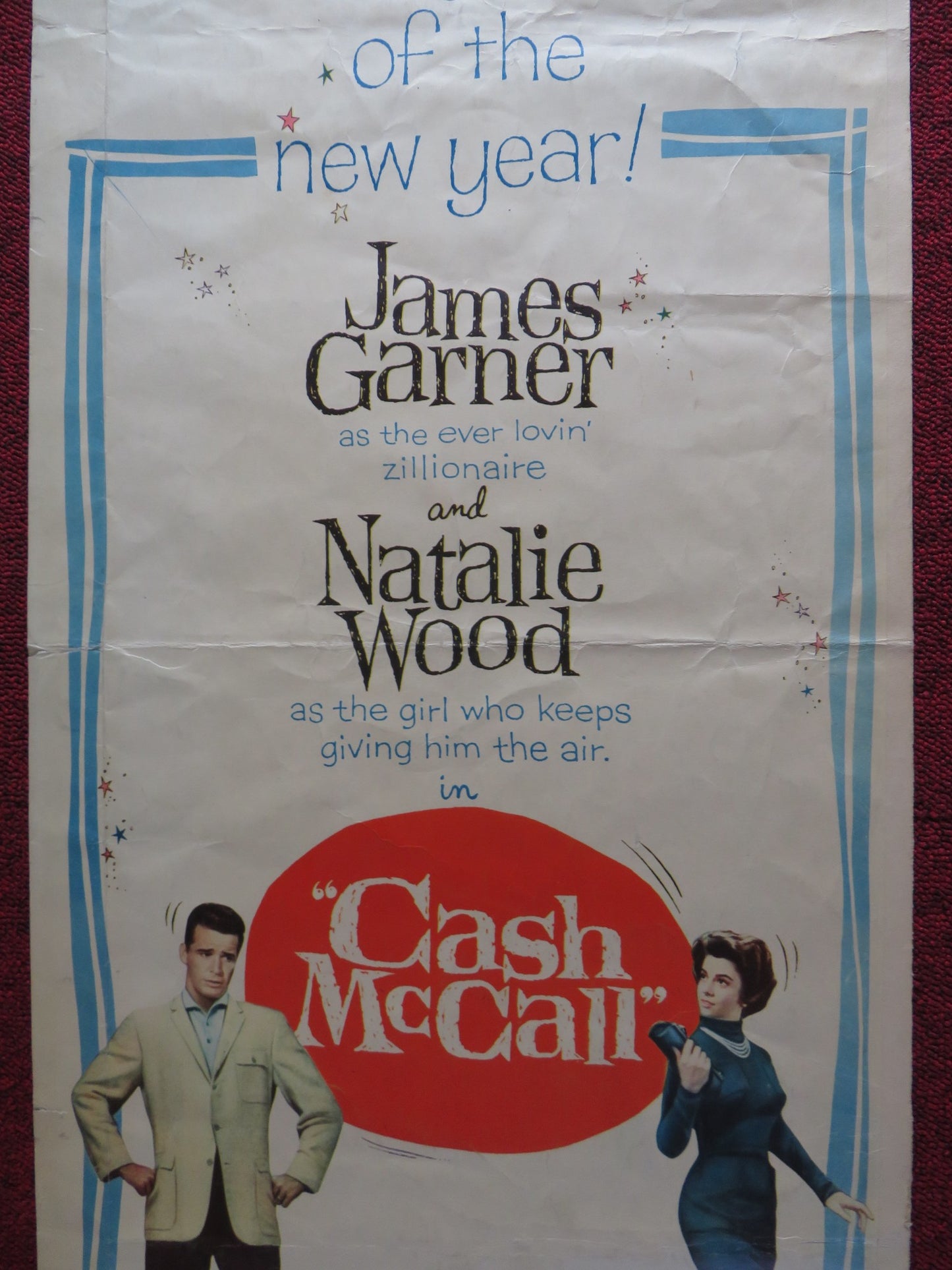 CASH MCCALL US INSERT (14"x 36") POSTER JAMES GARNER NATALIE WOOD 1960