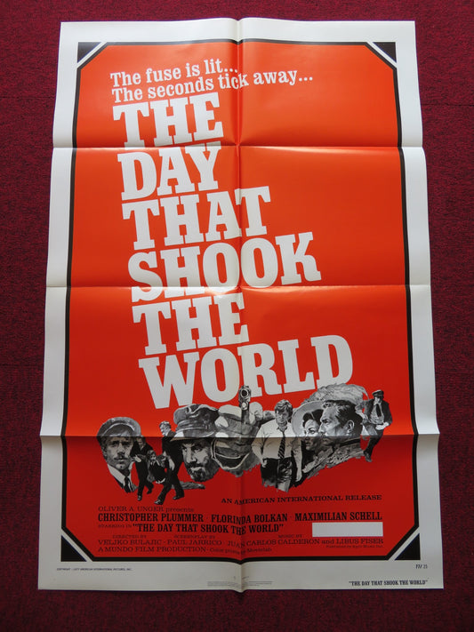 THE DAY THAT SHOOK THE WORLD FOLDED US ONE SHEET POSTER CHRISTOPHER PLUMMER 1977