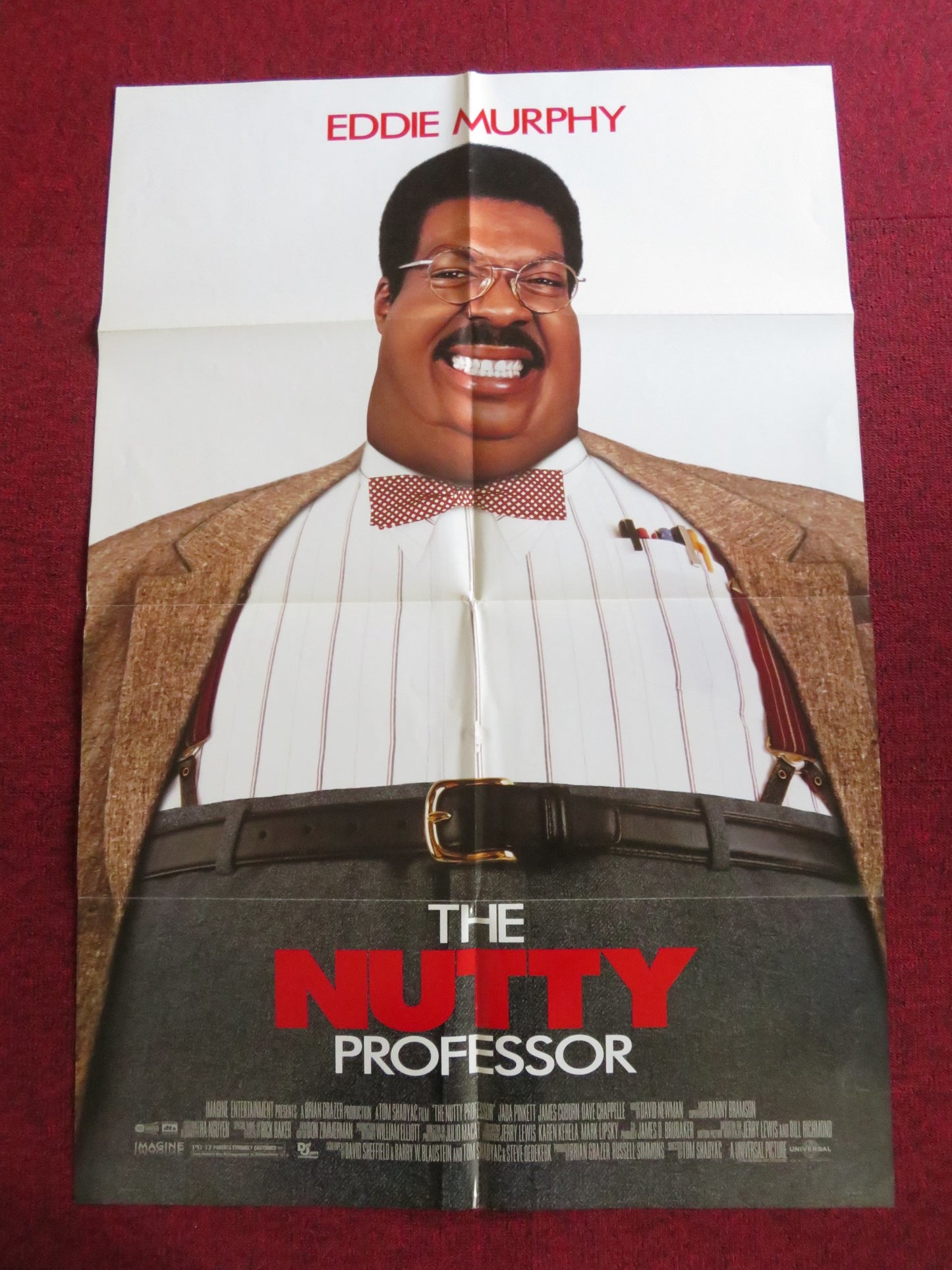 THE NUTTY PROFESSOR FOLDED US ONE SHEET POSTER EDDIE MURPHY J. P. SMITH 1996