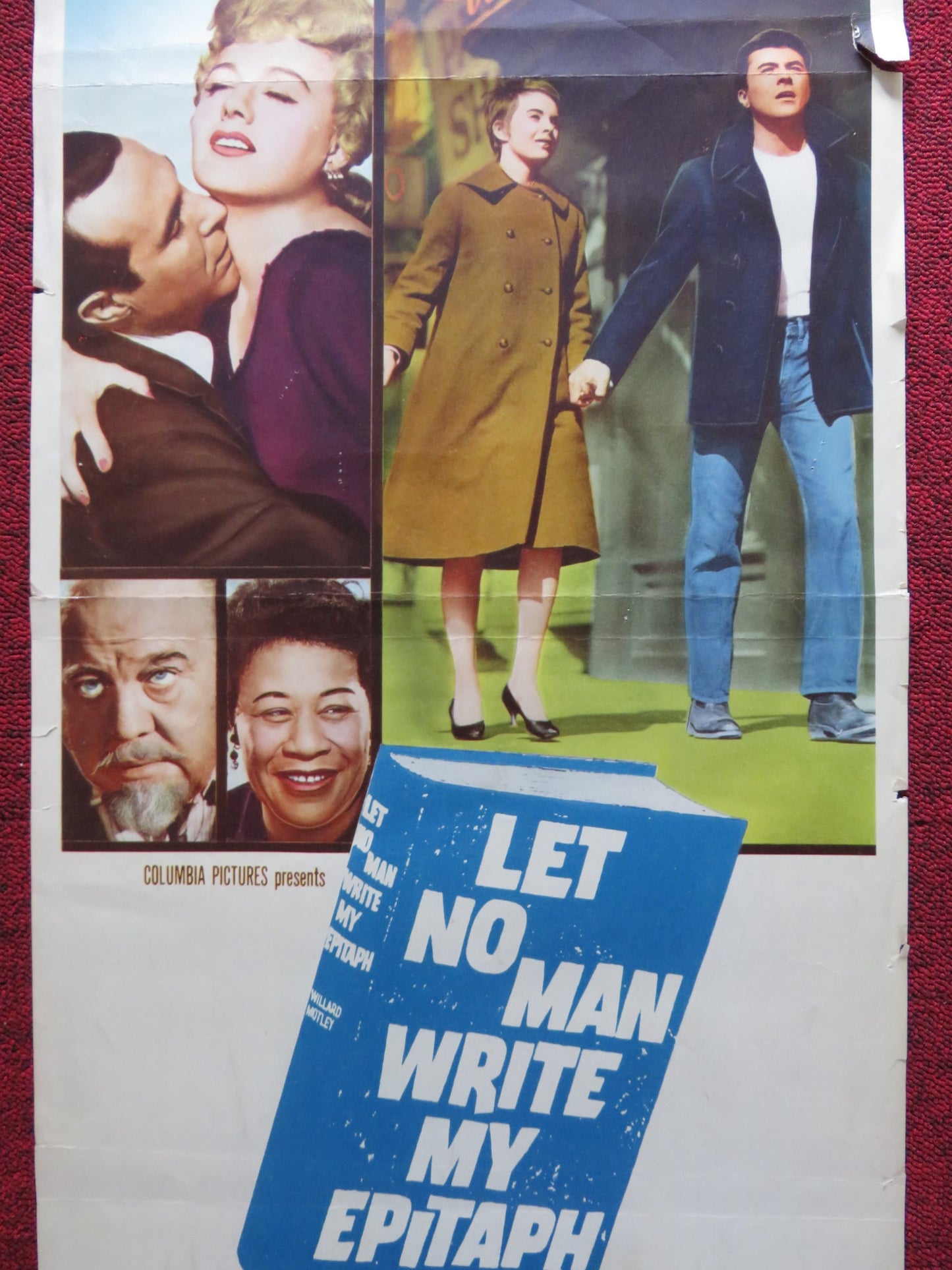 LET NO MAN WRITE MY EPITAPH US INSERT (14"x 36") POSTER BURL IVES S. WINTER 1960