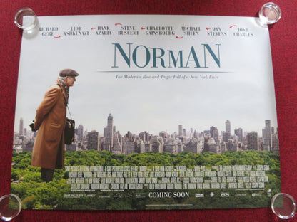 NORMAN UK QUAD (30"x 40") ROLLED POSTER RICHARD GERE MICHAEL SHEEN 2016