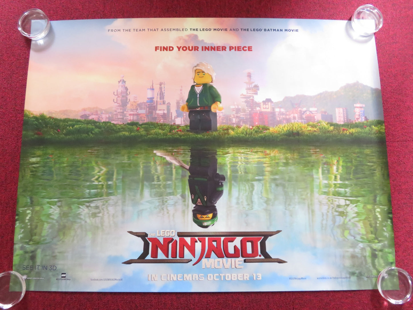 THE LEGO NINJAGO MOVIE UK QUAD (30"x 40") ROLLED POSTER JACKIE CHAN 2017