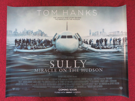 SULLY UK QUAD (30"x 40") ROLLED POSTER CLINT EASTWOOD TOM HANKS A. ECKHART 2016