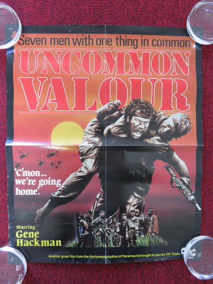 UNCOMMON VALOUR VHS VIDEO POSTER GENE HACKMAN ROBERT STACK 1983