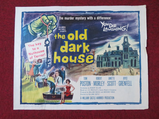 THE OLD DARK HOUSE HALF SHEET (22"x 28") POSTER TOM POSTON ROBERT MORLEY 1963